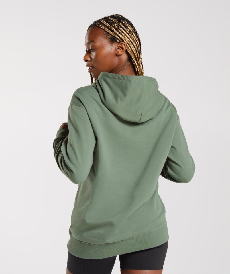 Women's Gymshark Training Oversized Hoodie Green | CA 8A3D16